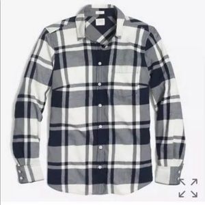 J. Crew navy flannel plaid XXS